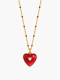 Fashionkova Vintage Red Heart Necklace