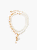 Fashionkova Baroque Pearl Beaded Chain Necklace