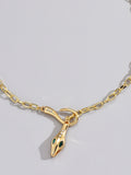 Fashionkova Rhinestone Snake Chain Necklace