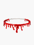 Fashionkova Halloween Imitation Blood Dripping Choker Necklace