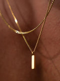 Fashionkova Golden Strip Pendant Necklace