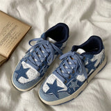 Fashionkova Blue Jeans Aesthetic Sneakers