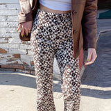 Fashionkova Brown Floral Pants