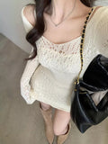 Fashionkova Calynda Knitted Lace Mini Dress