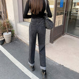 Fashionkova Checker Heart Wide Jeans