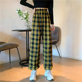 Fashionkova Grunge Aesthetic Plaid Pants