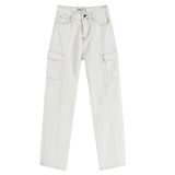 Fashionkova Heart Embroidery Cargo Jeans