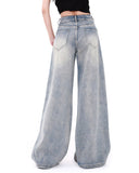 Fashionkova Vintage Style Brush Strokes Jeans