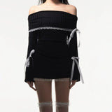 Fashionkova Natalie Off Shoulder Mini Dress