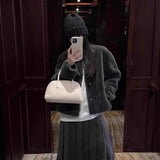 buisness casual women outfits chic Milk inside Milk Air Imitation Mink Plush Short Ring Fur Integrated Environmental Protection Fur Coat Female Winter New Golden Mink Velvet