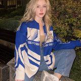y2k outfits Autumn and Winter New  Fashion Aesthetic Knitted Zipper Cardigan Sweater Harajuku Punk Neutral Style Sweater