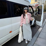 1980s fashion trends Ttoo Winter  Comfortable Soft Korean Style Lazy Style Warm Faux Lambswool Pink Coat for Women