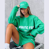 Fashionkova sweatshirt 2024 New Fashion Street Fashion Letters English Printed Sweater Sweatpants Sweater Suit Women