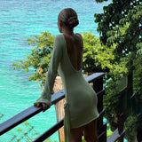 Fashionkova Lynei Knitted Backless Mini Dress