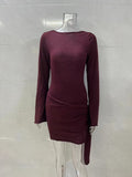 Fashionkova Lynei Knitted Backless Mini Dress