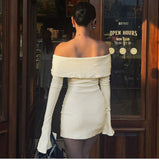 Fashionkova Marley Off-Shoulder Ribbon Mini Dress