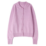 fall outfit men Lerobe Knitwear Women's  Autumn Korean Style Loose Lapel Solid Color Wool Cardigan Coat