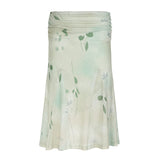 summer 2024 Style Summer Women's Skirt Low Waist Sexy Floral Midi Skirt Hot Girl Retro Ruffle Skirt