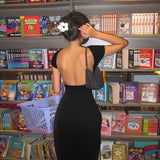 Fashionkova 'Night's Wink' Backless Maxi Dress