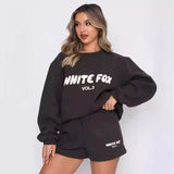 Fashionkova sweatshirt 2024 New Fashion Street Fashion Letters English Printed Sweater Sweatpants Sweater Suit Women