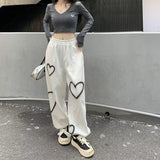 dti outfits Spring and Summer High Waist Sports Pants for Women 2024 New Loose Korean Style BF Lazy Casual Pants Small Ins Fashion