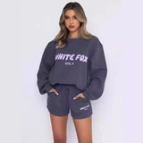 Fashionkova sweatshirt 2024 New Fashion Street Fashion Letters English Printed Sweater Sweatpants Sweater Suit Women