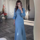 olivia rodrigo costume 2024 Spring New Palace Style Lady Waist-Tight Temperament Low Collar Long Sleeve Dress