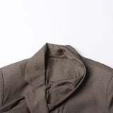 dti outfits Maillard Small Suit for Women 2024 Autumn New Personalized Multi-Wear Shawl Design Long Sleeve Suit Jacket