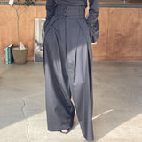 business casual outfits for women Chic Retro Niche Pleated High Waist Slimming Draping Wide Leg Casual Pants Trousers for Women