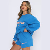 Fashionkova sweatshirt 2024 New Fashion Street Fashion Letters English Printed Sweater Sweatpants Sweater Suit Women