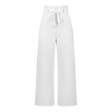 work outfits women Fashionable New Workplace Women's Suit Pants Casual All-Match Wide-Leg Trousers with Belt Temperament Commuter Pants Summer