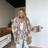  2024 Loose Casual Cardigan Color Matching Sweater