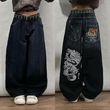 Fashionkova 90s streetwear 2024 New Popular Print Women's Jeans Street Y2K Harajuku