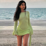 Fashionkova Lynei Knitted Backless Mini Dress