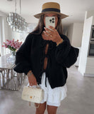 outfit ideas for school round Neck Lace-up Knitted Cardigan Coat 2024 Autumn and Winter New Pure Color Commuter Simple Sweater for Women