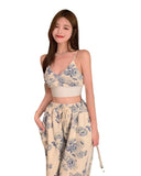  New Camisole Ankle-Tied Pants Tie-Dyed Printed Sexy Hot Girl Temperament Two-Piece Suit