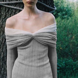 Fashionkova Daelynn One-Shoulder Pleated Dress