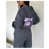 sweatshirt Spring  Autumn and Winter New Sweater Women's Suit Fashion Sports Logo Long Sleeve Pullover Hooded Sweater Two Pieces