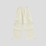 tomboy outfit American Retro Overalls Design Pleated Multi-Pocket Straight Wide-Leg Pants High Waist Loose Casual Trousers Ins