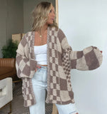  2024 Loose Casual Cardigan Color Matching Sweater