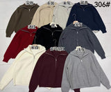 2000s fashion Women's Korean-Style Casual Pullover Half Zipper Sweater 2024 Autumn and Winter Short Solid Color Thickened Sweater Top