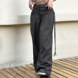 discover style ideas Spring and Summer New Trendy Fashion Retro Street Loose Low Waist Solid Color Woven Pants