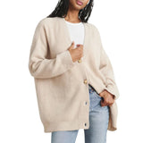 carhartt outfit Solid Color Cardigan Sweater Coat Women's Top 2024