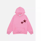 dandy hoodie American Star Print Men's and Women's Hooded Sweater Oversize Couple's Top with Hat Rope