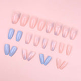 short mens haircut Morandi Pink Blue Purple Blooming New Elegant Blooming Lines Autumn and Winter Elegant White Ins Wear Nail Piece