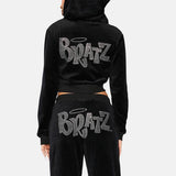 dream clothes Hot Girl Long Sleeve Sports Suit Navel Hooded Cardigan High Waist Trousers Street Fashion Outerwear