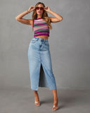 midi skirt outfit fall Sexy Hot Girl Skirt A- Line Split Slimming Denim Skirt 2024 Spring and Summer