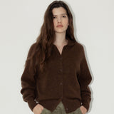 fall outfit men Lerobe Knitwear Women's  Autumn Korean Style Loose Lapel Solid Color Wool Cardigan Coat