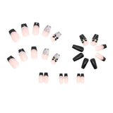 fine hood black men Autumn and Winter Dark Wear Nail Pearl Bow Elegant Sweet Cool Girl Nail Beauty Piece White Nails