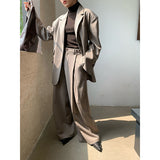 suit Wanwei Three-Dimensional Pleated Design Casual Pants for Women 2024 Autumn New Draping Mop Wide-Leg Suit Pants 